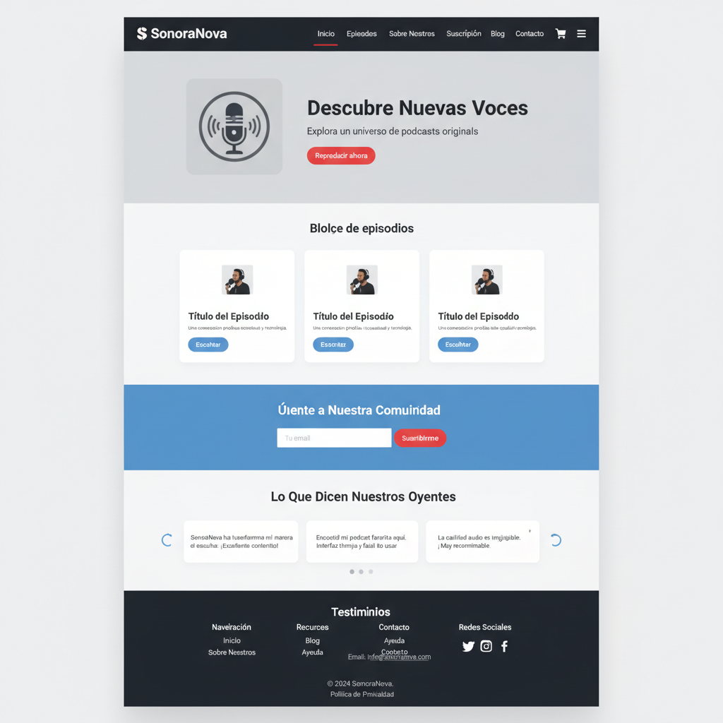 SonoraNova — vista previa del theme