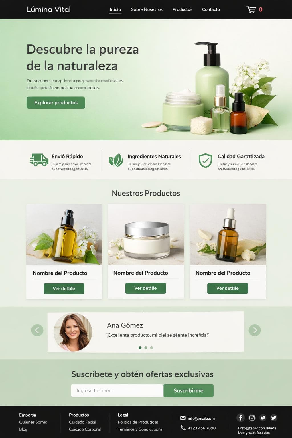 Spa Lumen — vista previa del theme