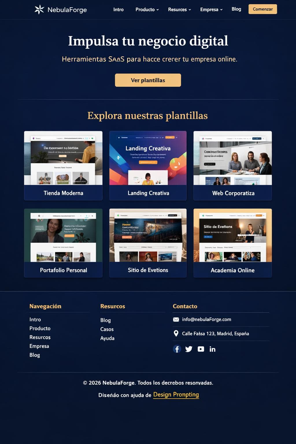 Stack Andina — vista previa del theme