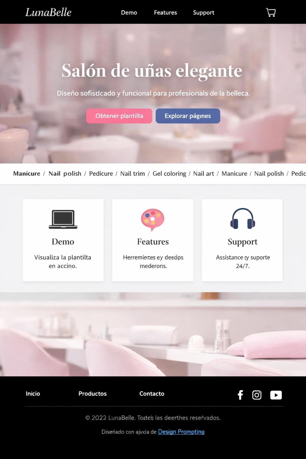 Store Zafiro — vista previa del theme