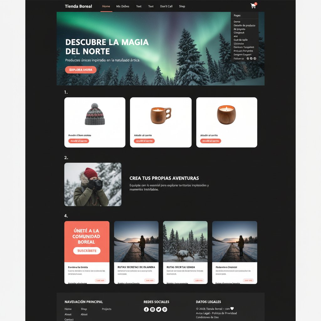 Tienda Boreal — vista previa del theme