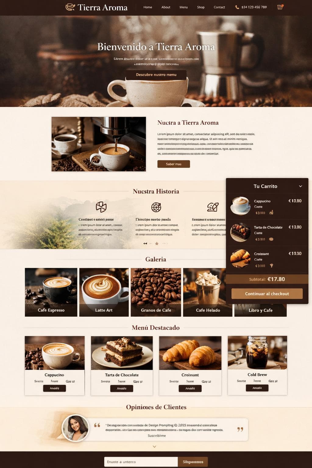 Tierra Aroma &mdash; vista previa del theme