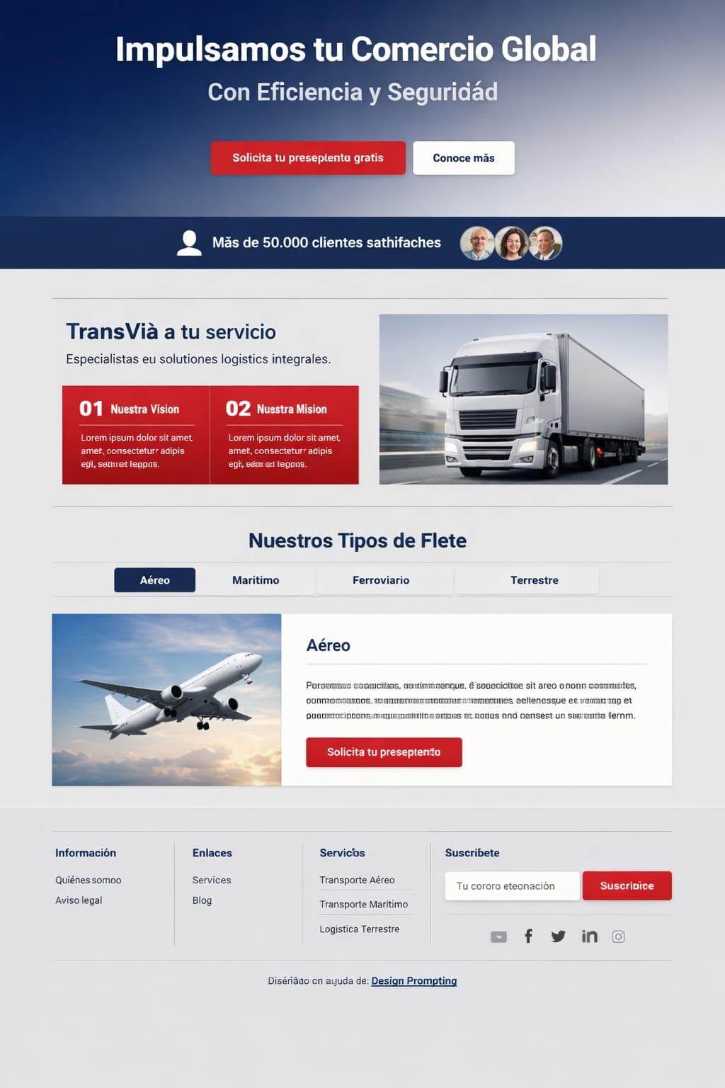 TransV&iacute;a Solutions &mdash; vista previa del theme