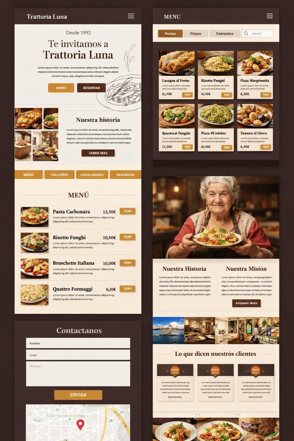 Trattoria Luna &mdash; vista previa del theme