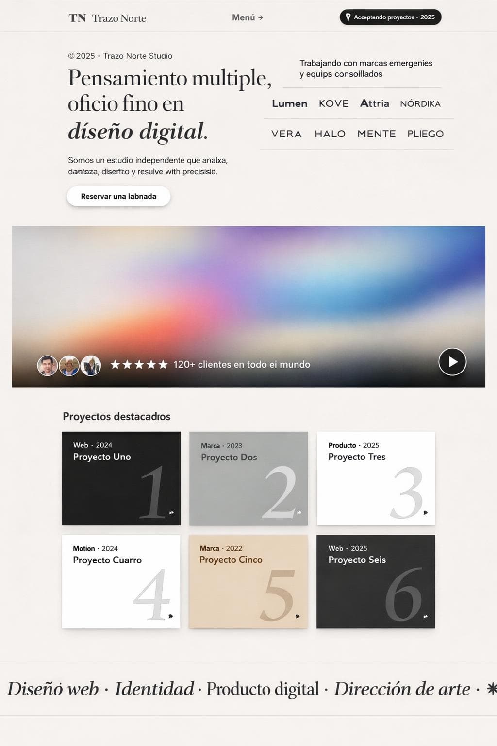 Trazo Norte Studio &mdash; vista previa del theme