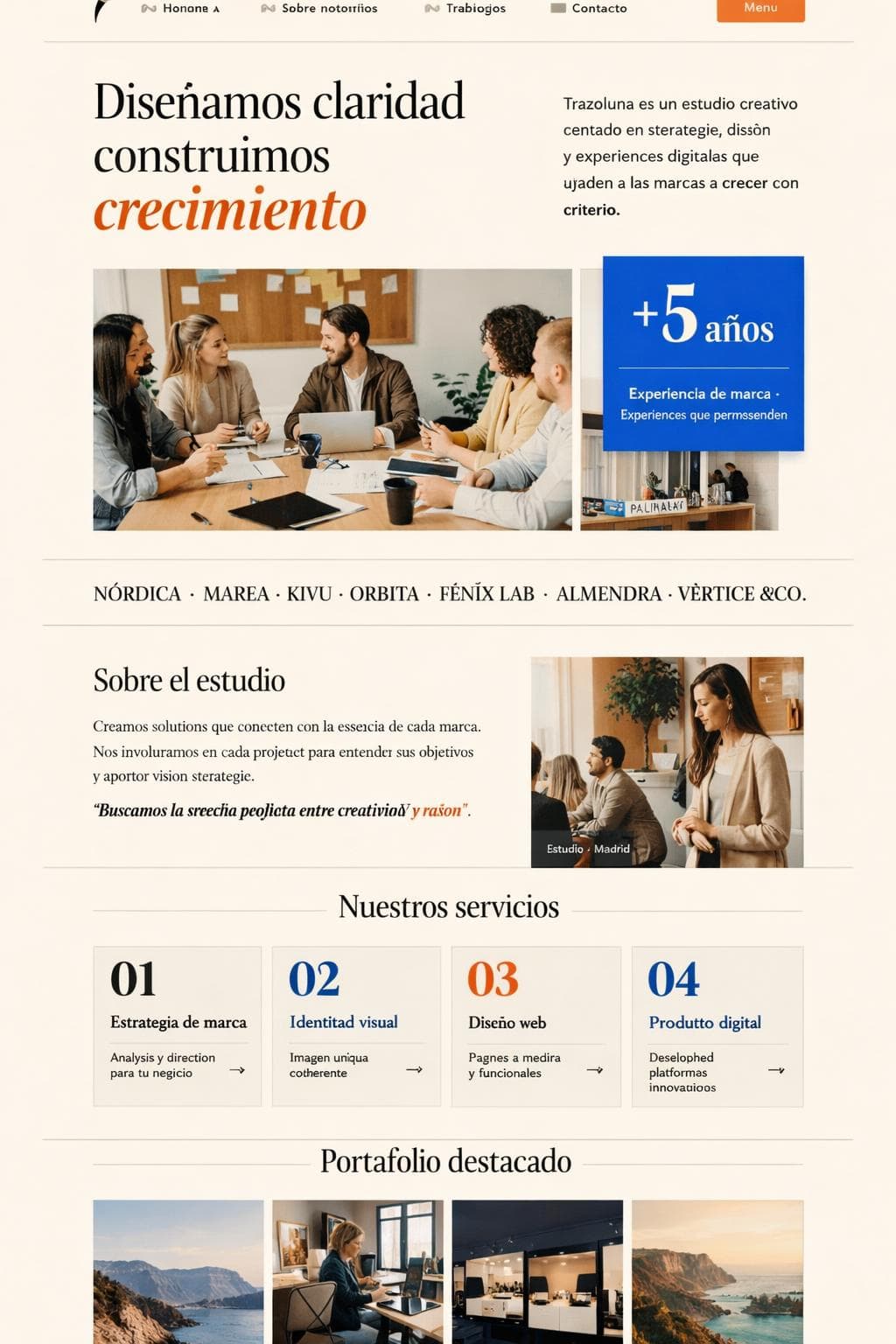 Trazoluna Studio &mdash; vista previa del theme