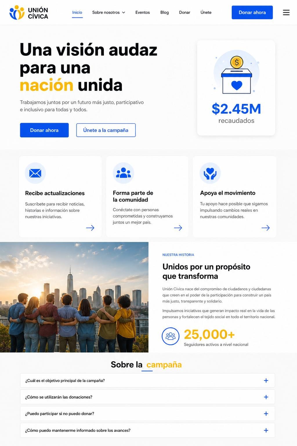 Unión Cívica — vista previa del theme