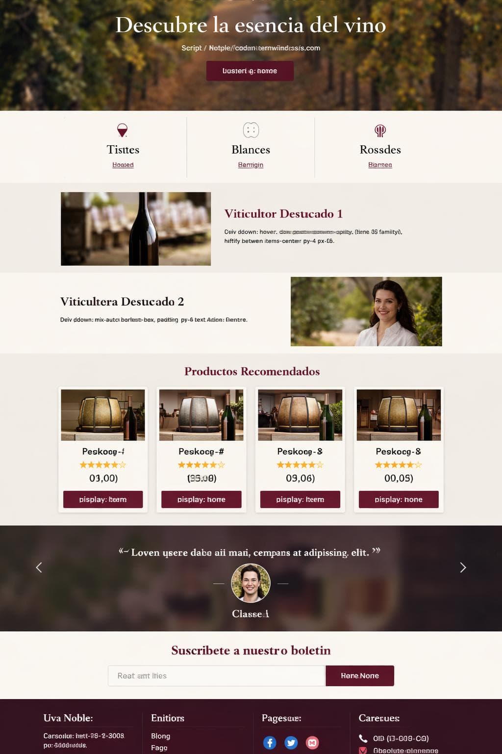 Uva Noble &mdash; vista previa del theme