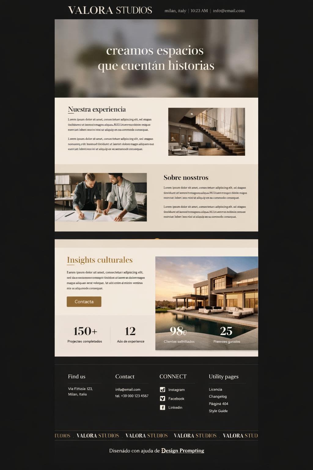 Valora Studios — vista previa del theme