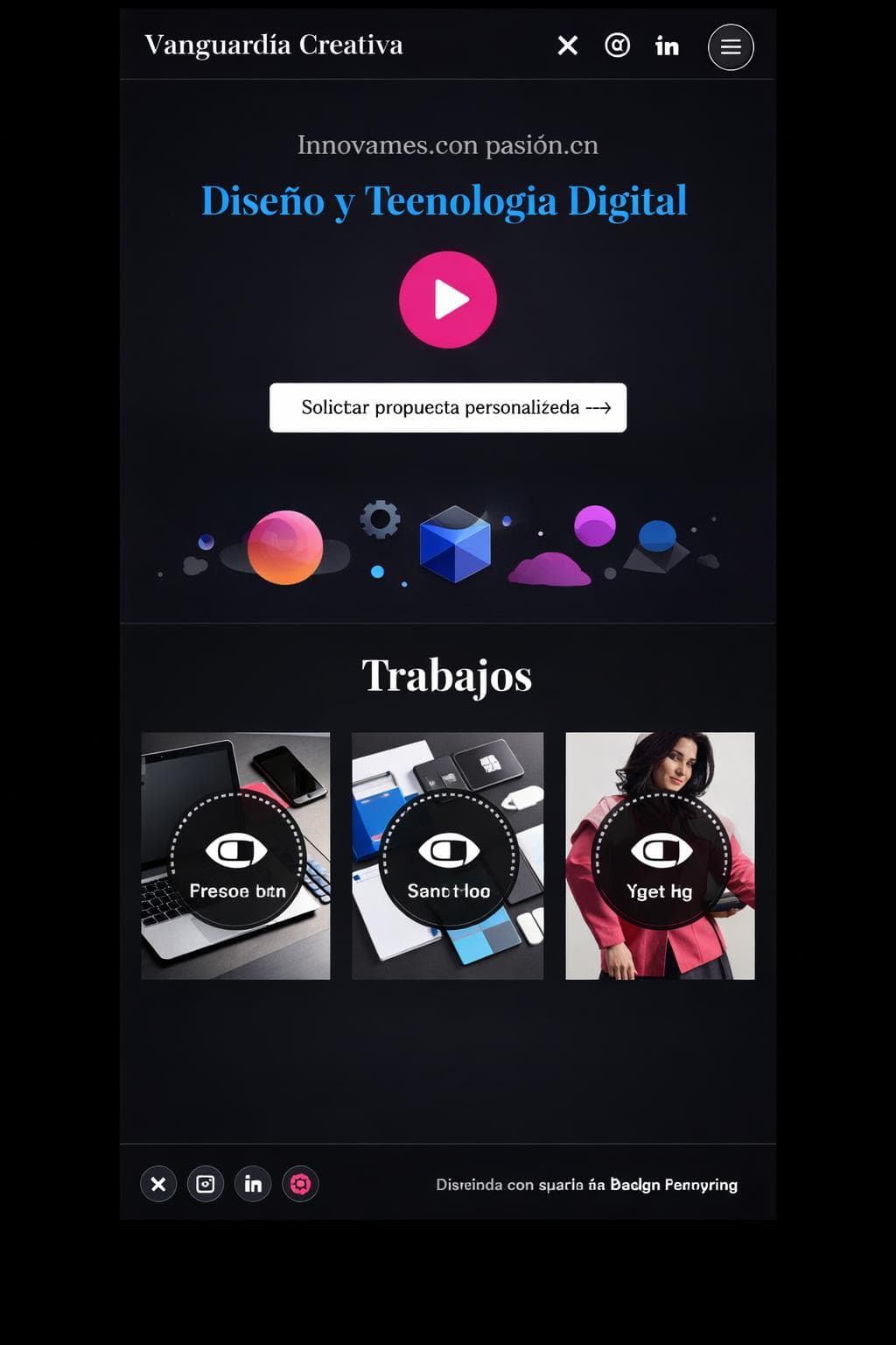 Vanguardía Creativa — vista previa del theme