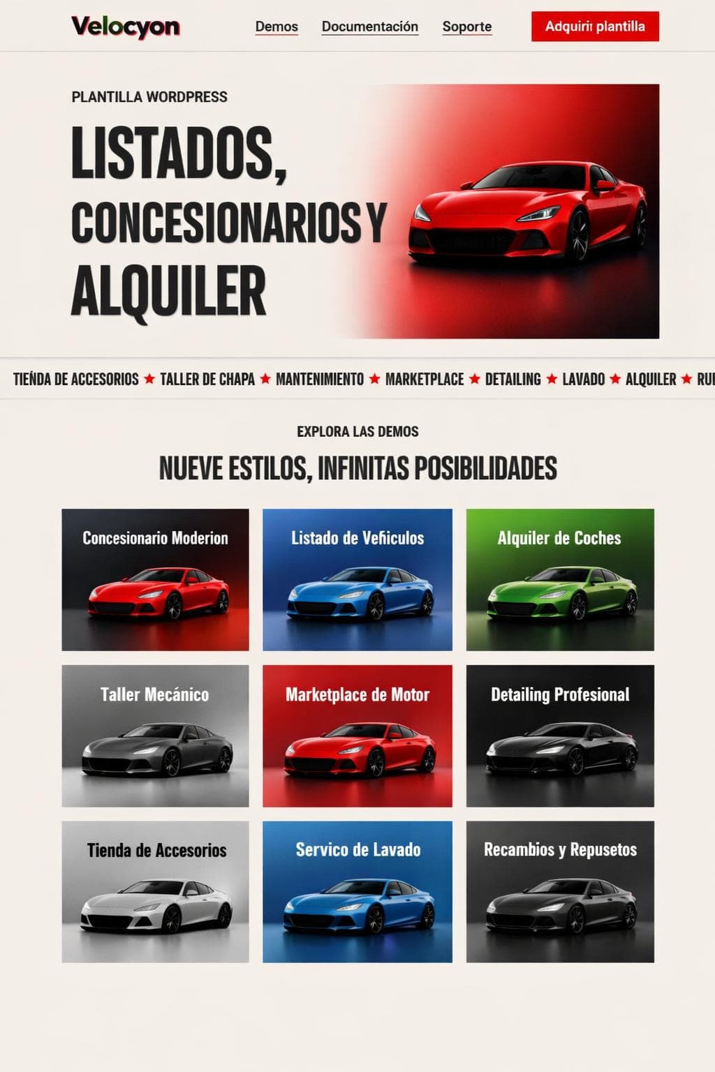 Velocyon Motors — vista previa del theme