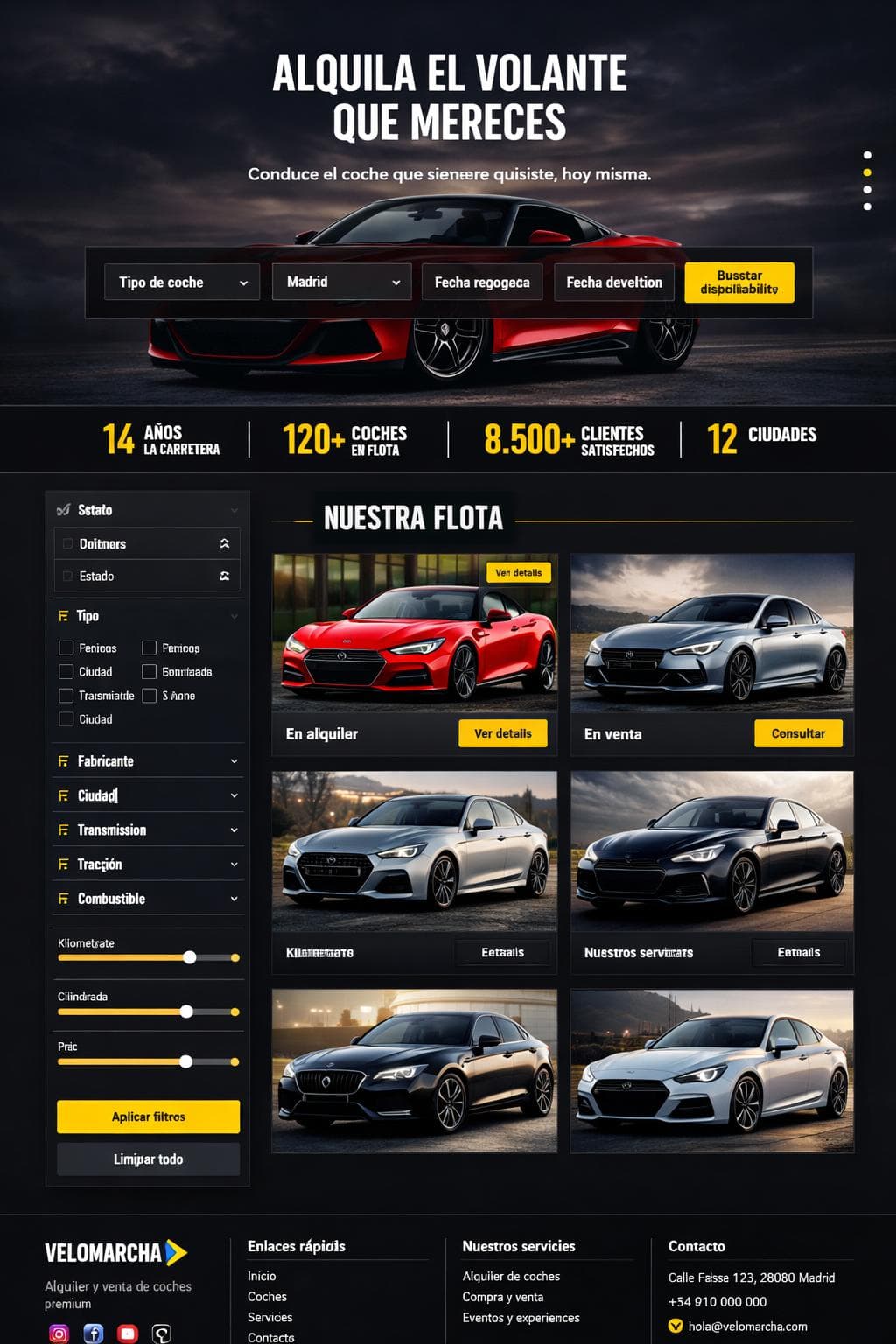 VeloMarcha Motors — vista previa del theme