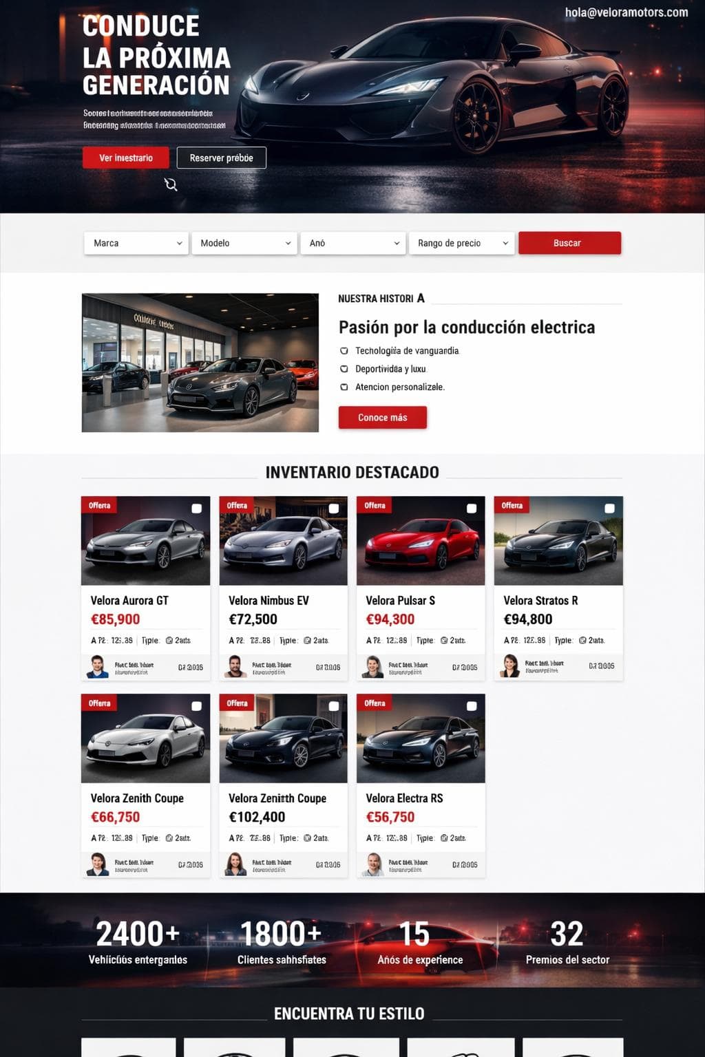 Velora Motors — vista previa del theme