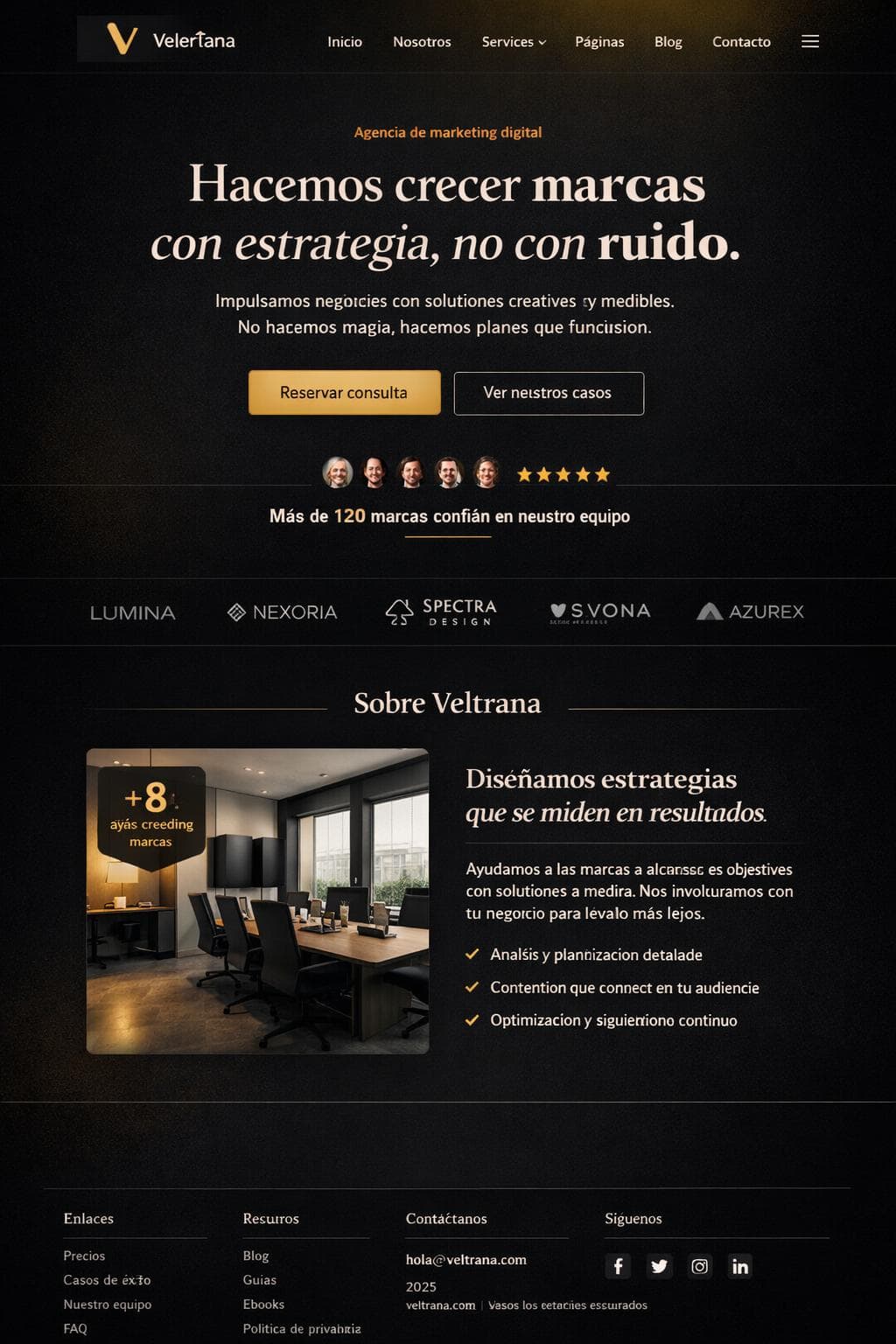 Veltrana Studio — vista previa del theme
