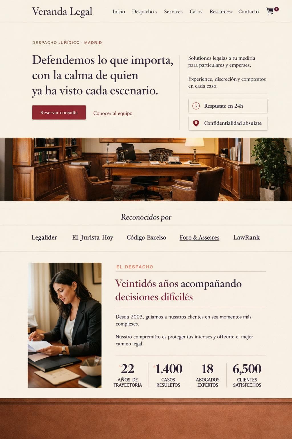 Veranda Legal &mdash; vista previa del theme