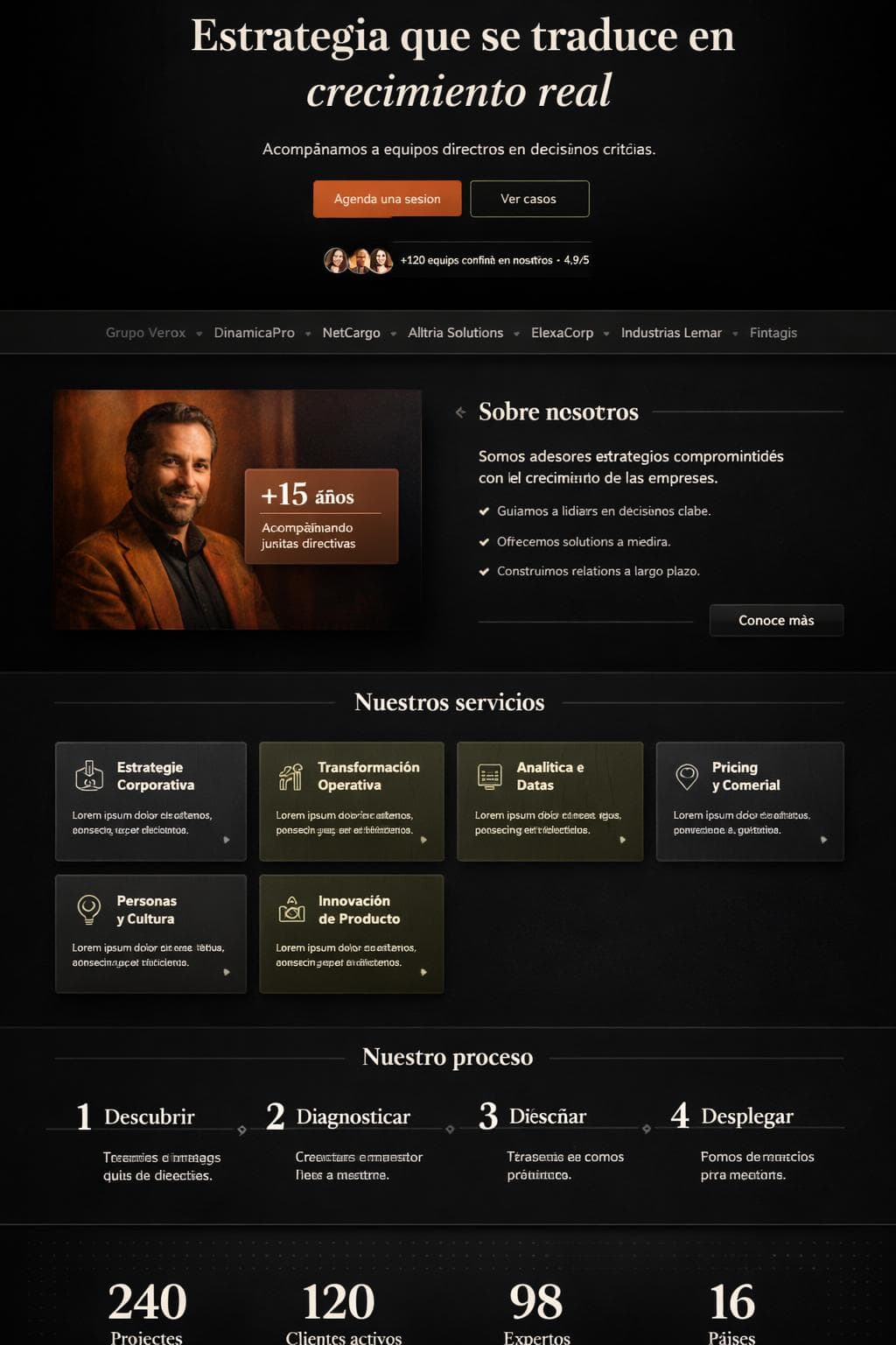 Verbalia Partners — vista previa del theme