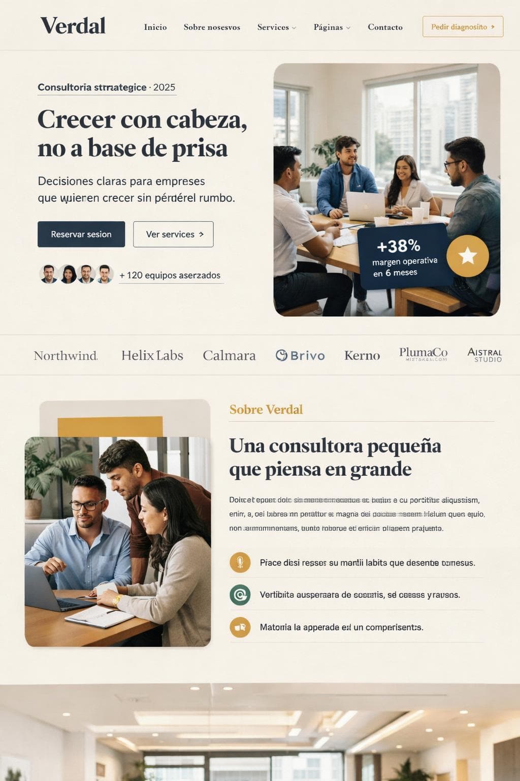 Verdal Consulting — vista previa del theme