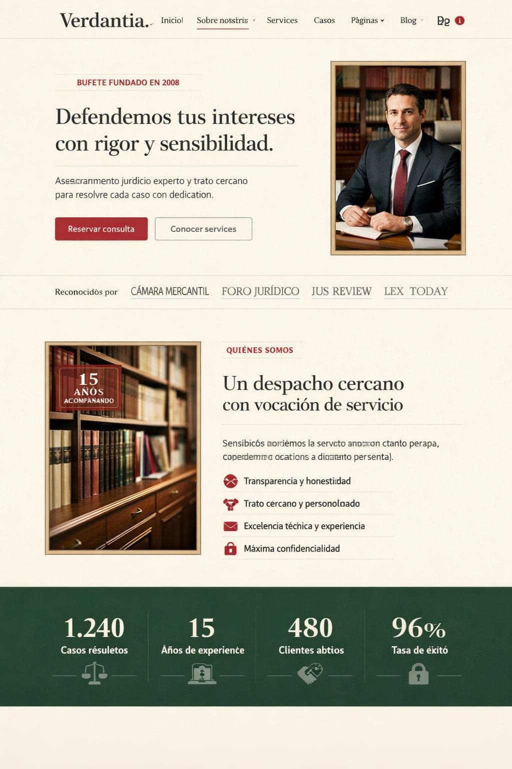 Verdantia Legal &mdash; vista previa del theme