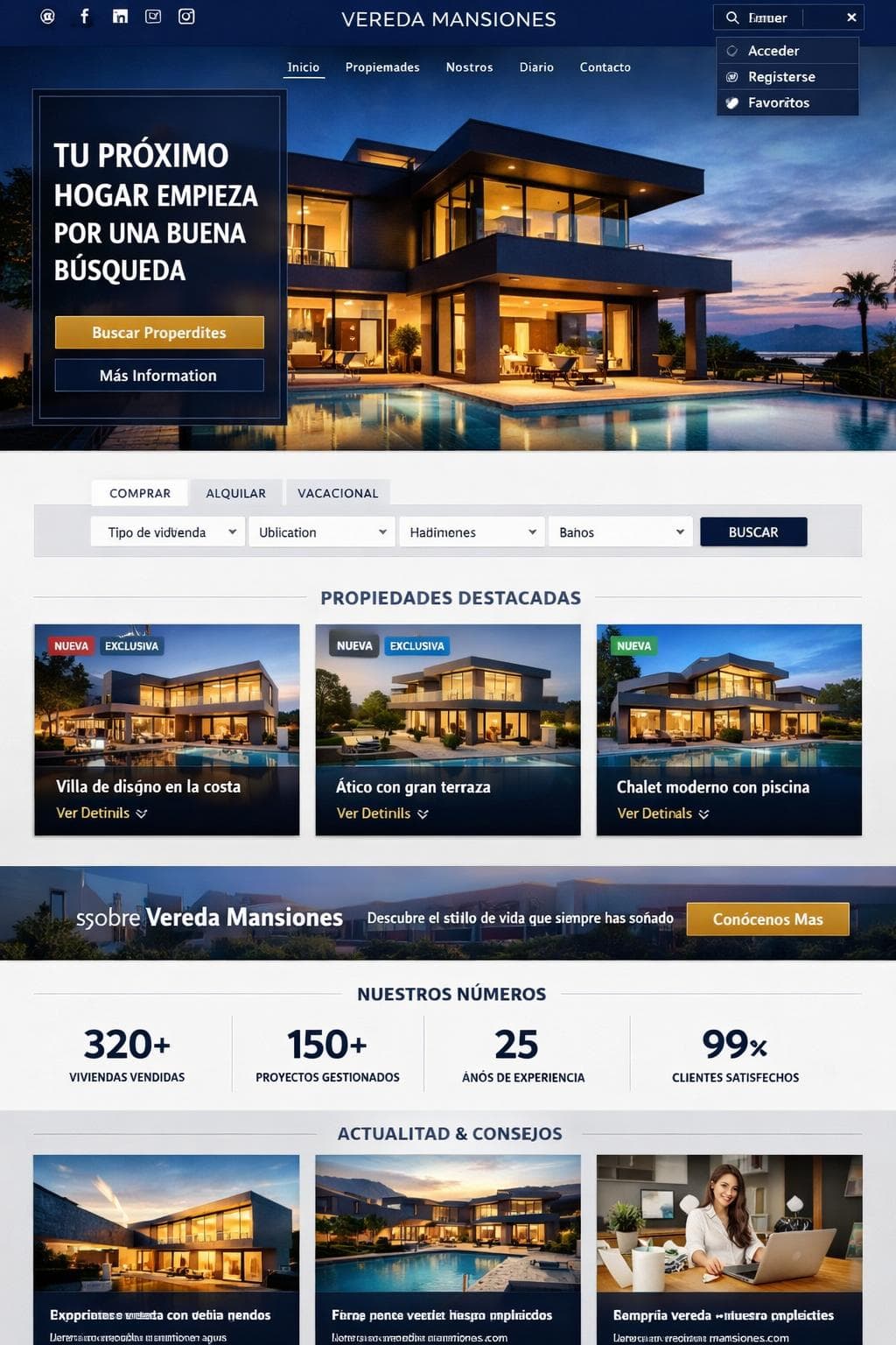 Vereda Mansiones — vista previa del theme