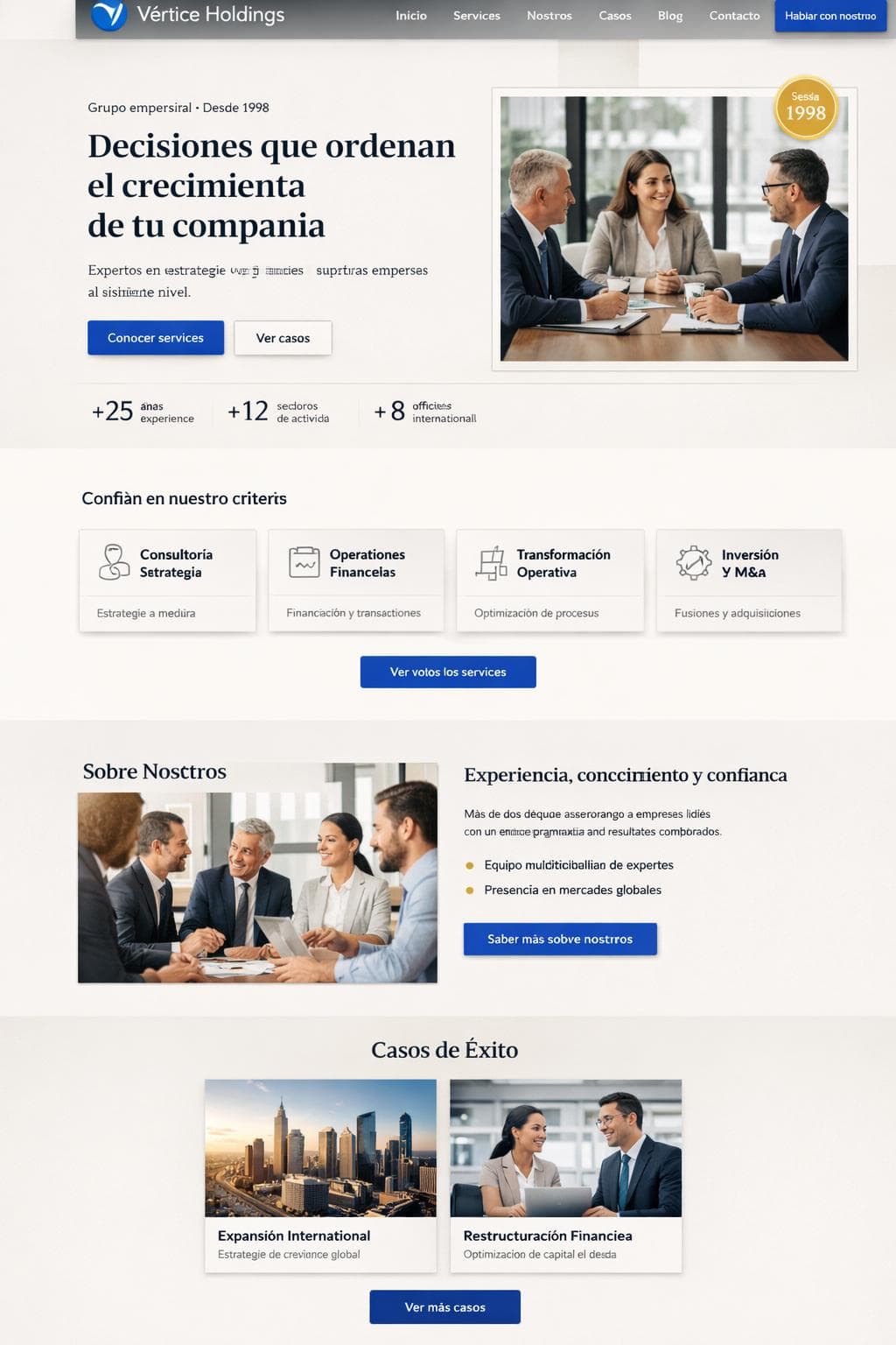 Vértice Holdings — vista previa del theme