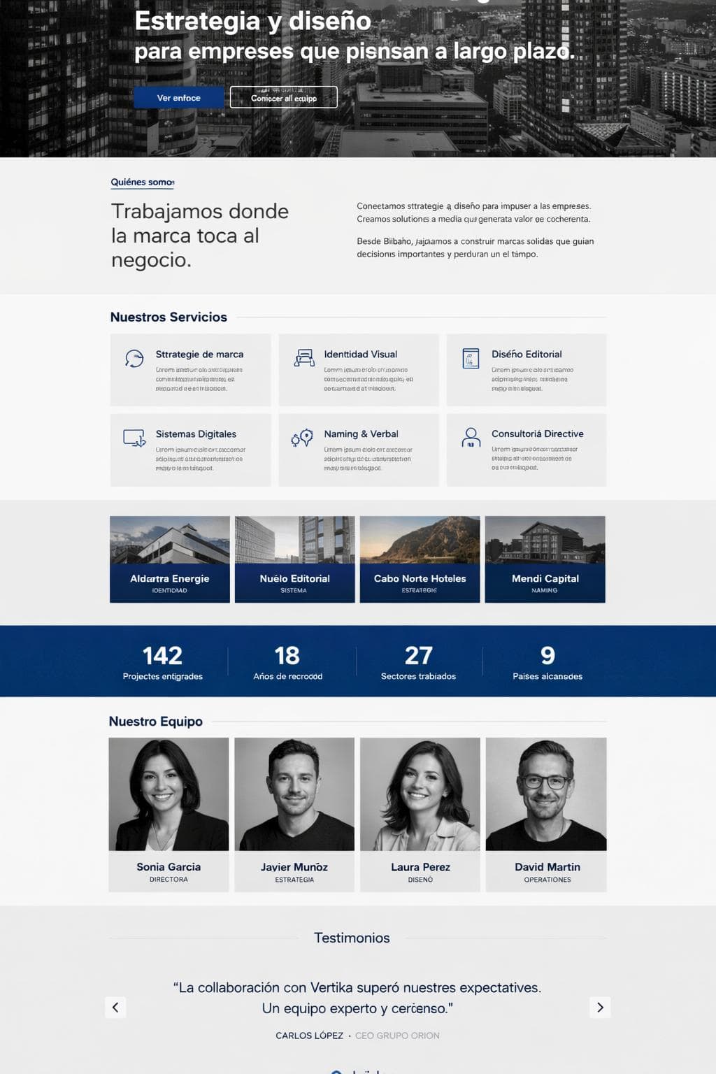 Vertika Studio — vista previa del theme
