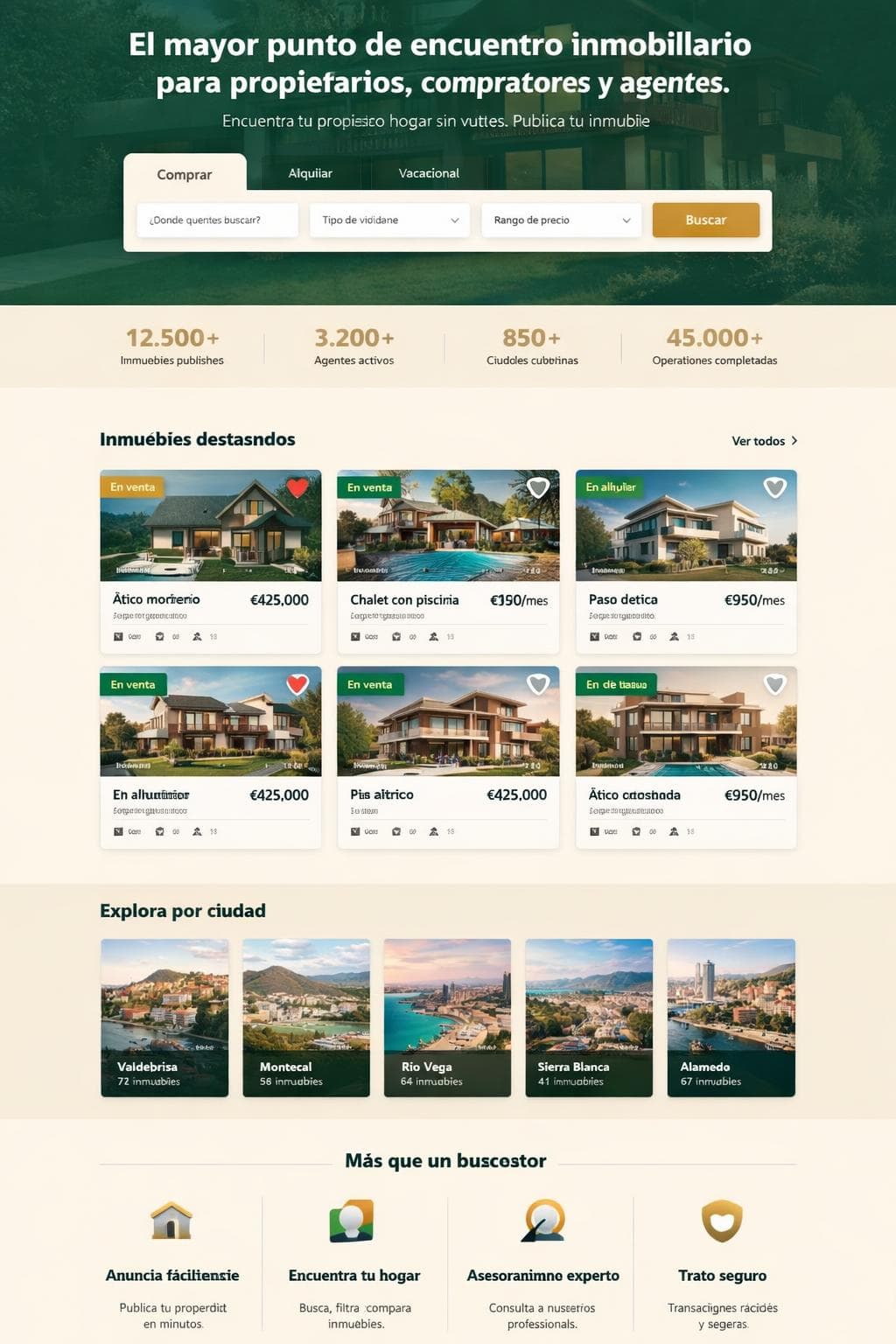 Vesta Hogares — vista previa del theme