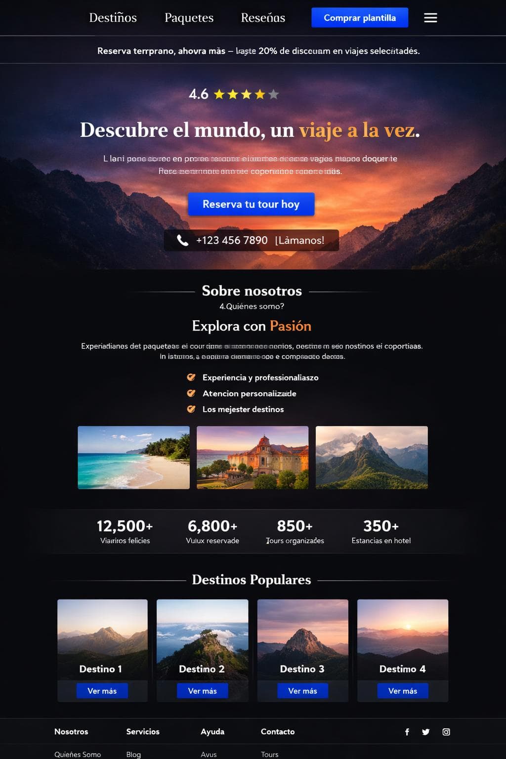 Viajes Alba &mdash; vista previa del theme