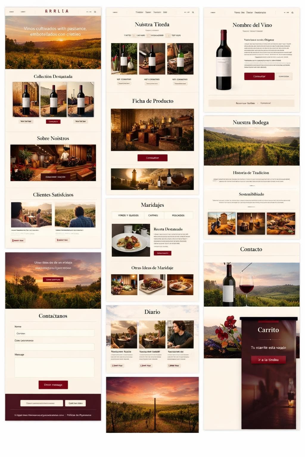 Viñedos Aralea — vista previa del theme