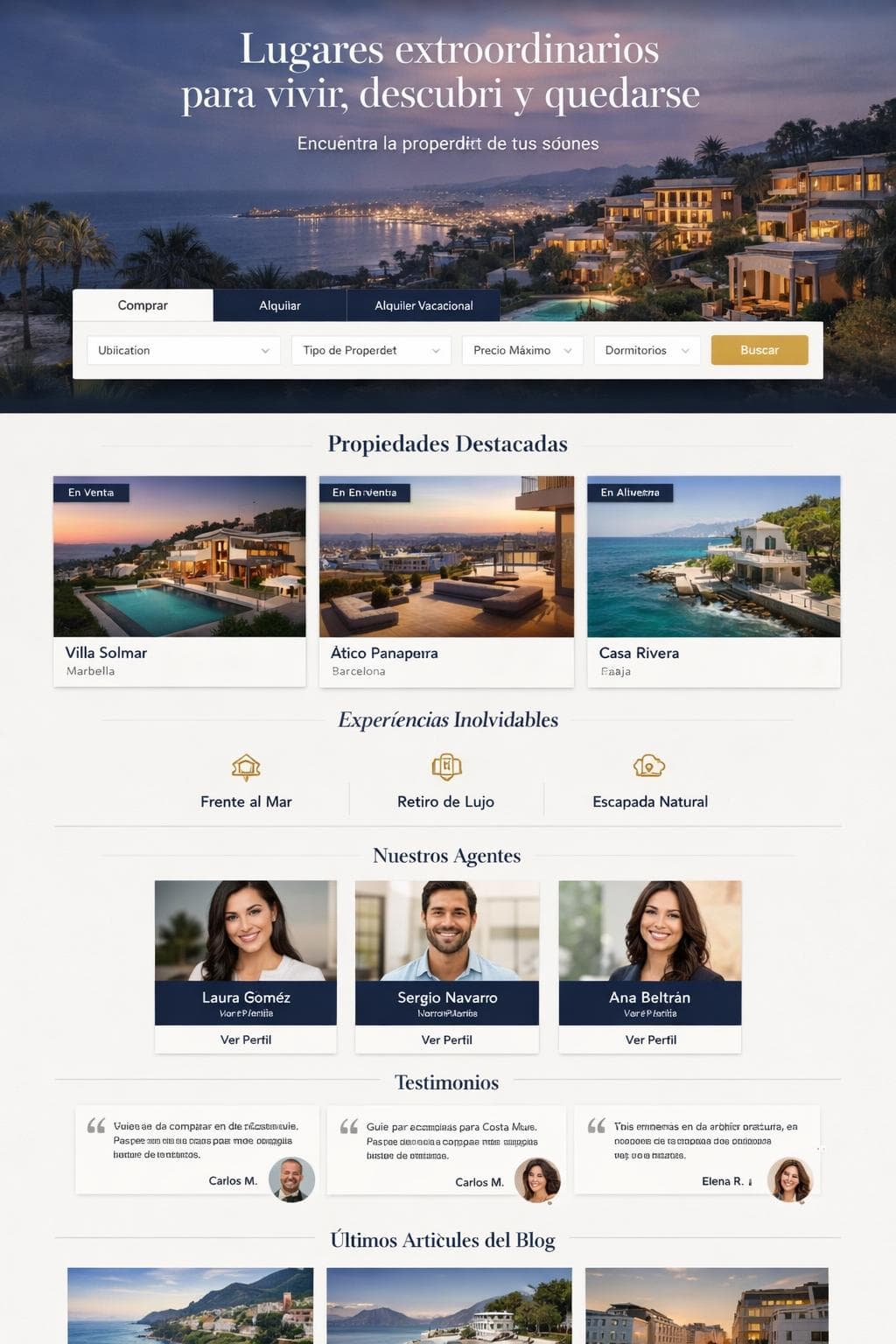 VistaNómada Residencias — vista previa del theme