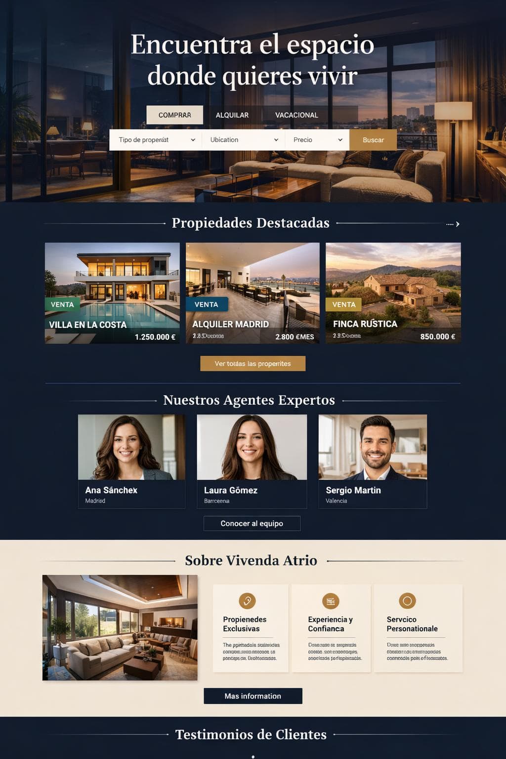 Vivenda Atrio — vista previa del theme