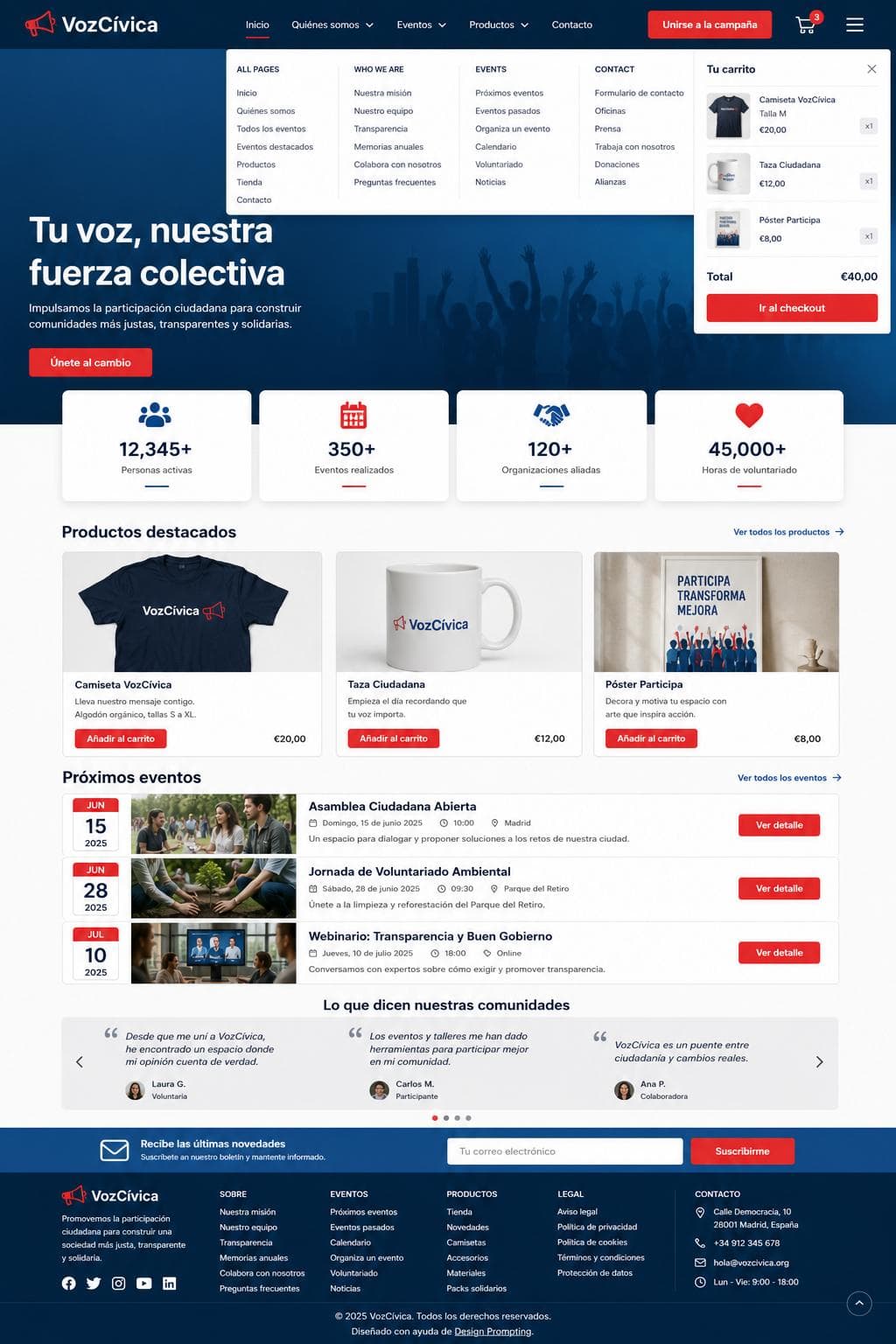 VozCívica — vista previa del theme