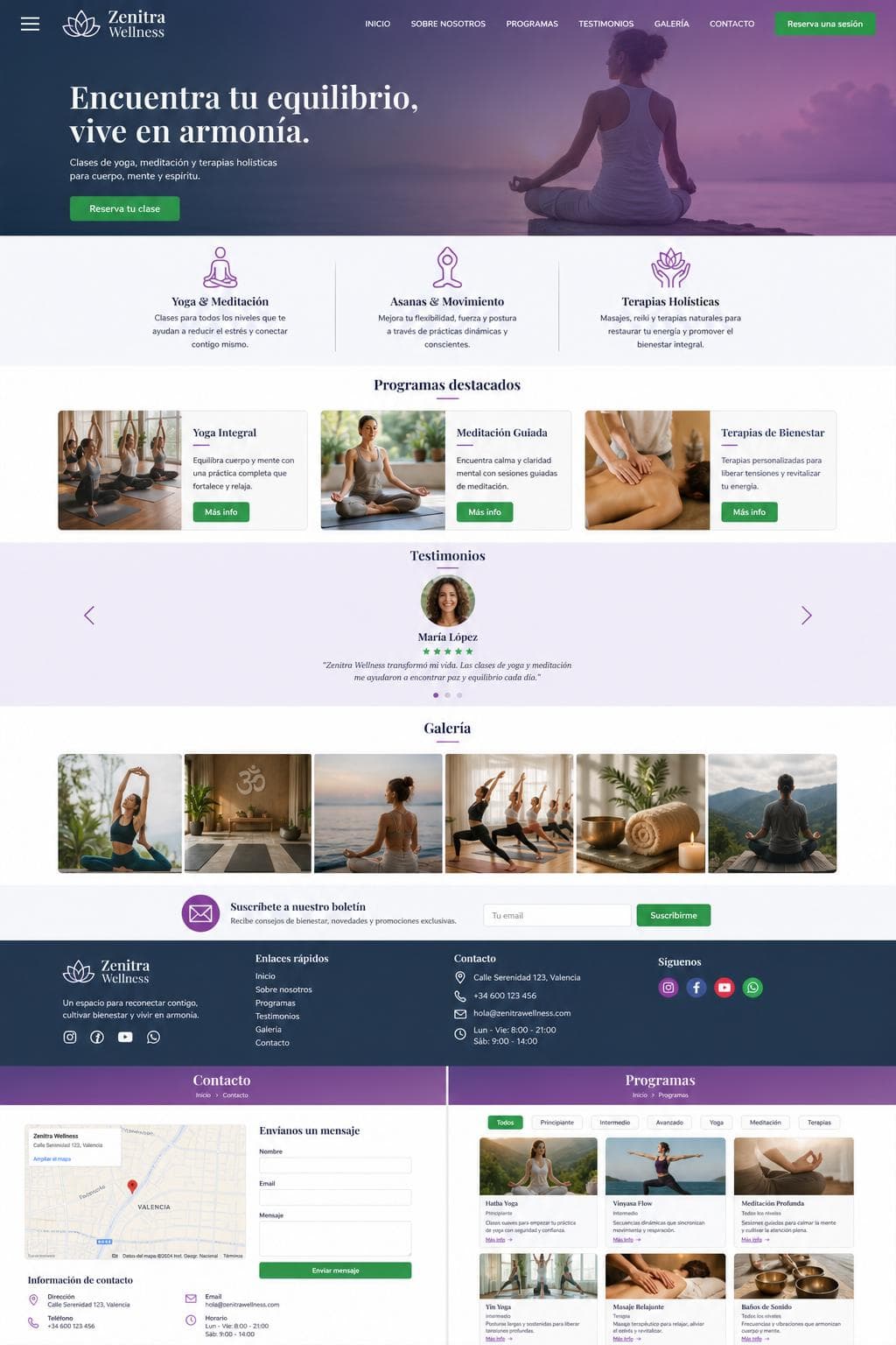 Zenitra Wellness — vista previa del theme